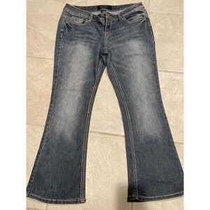 Earl Jean Blue Jeans‎ Size 5 Womens Low Rise Flare Stretch